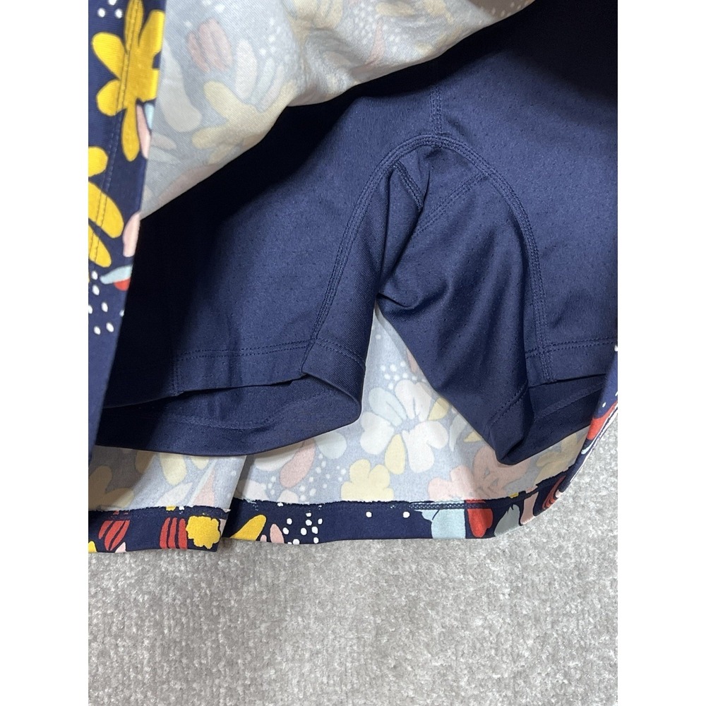 Title Nine Pull On Skort Womens Size S Blue Yellow Floral Stretch Golf Tennis - Picture 5 of 7